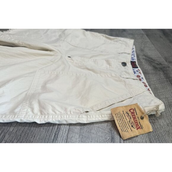 Cremieux Shorts Mens 34 Beige Bermuda Button Frayed Lightweight Adjustable NEW - Picture 3 of 9